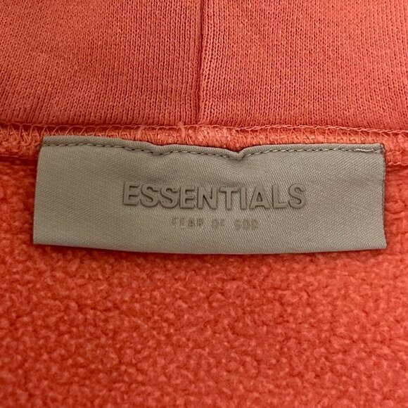 Fear of God Essentials Girls Hoodie – Coral / Salmon Pink - Picture 12 of 12